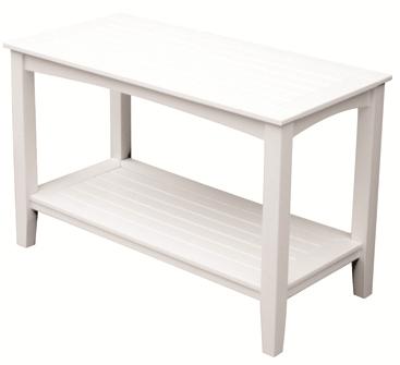 White outdoor store console table